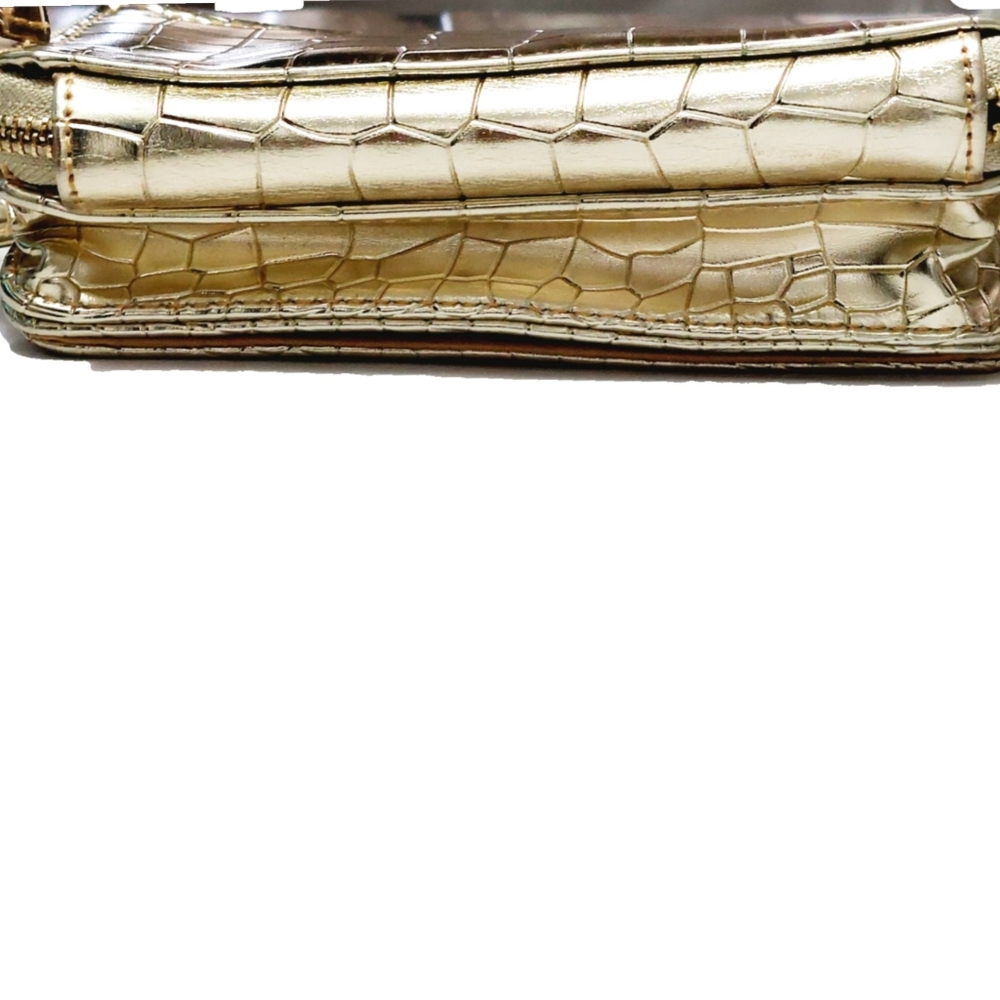 Simply Southern Womens Gold Alligator Embossed Small Crossbody Bag NEW! - Picture 9 of 10